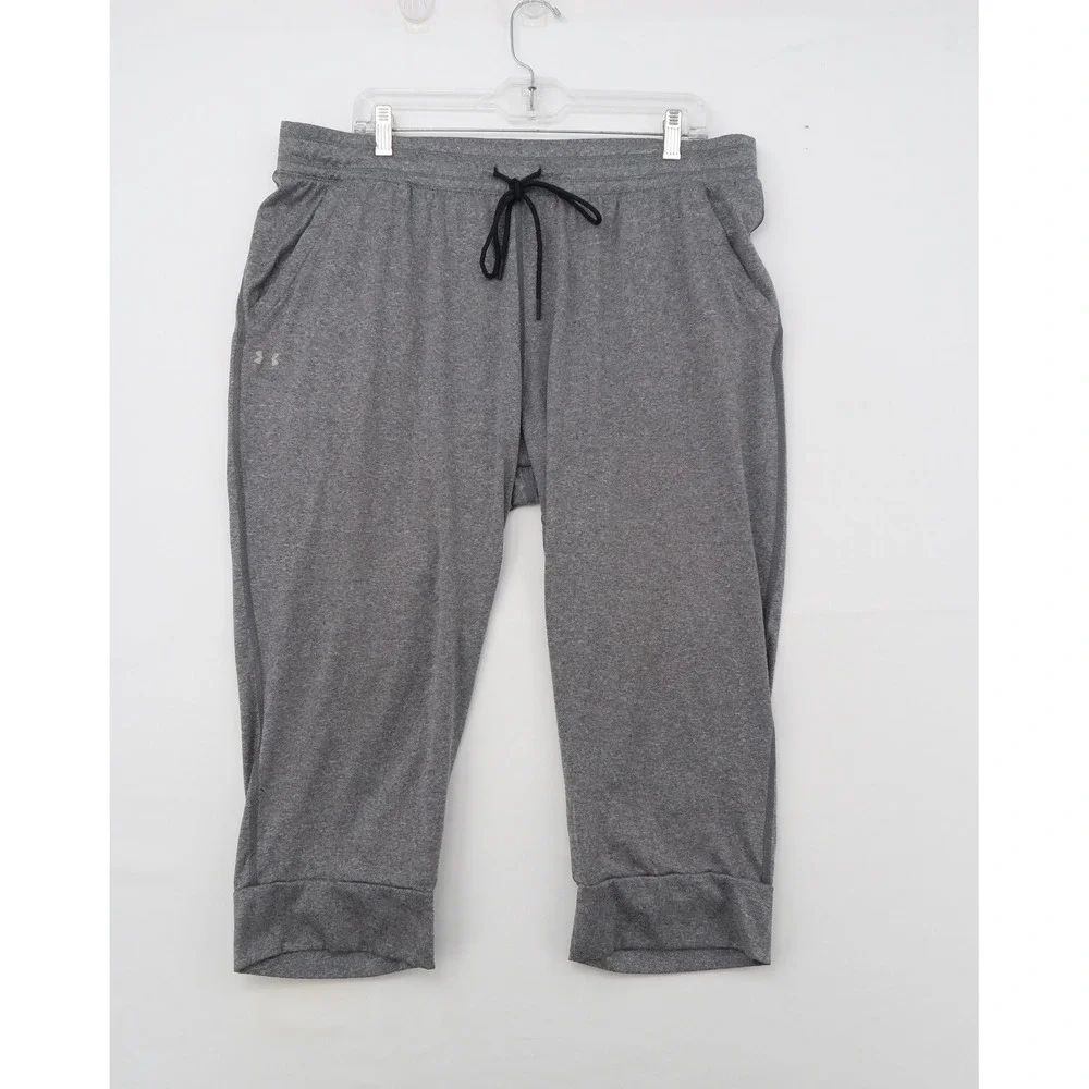 Under Armour Mens HeatGear Loose Fit Capri‎ Training Pants Gray XXL 2XL